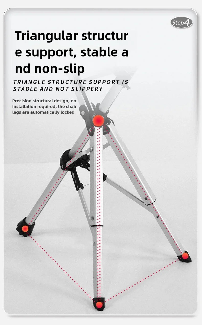 Portable Folding Cane Chair 2-in-1 Outdoor Travel Seat Lightweight