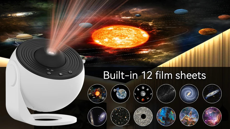 Night Light Galaxy Projector 360° Starry Sky Lamp for Kids Bedroom