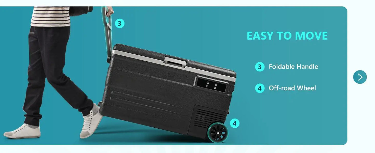 Ljustra 75L Portable Car Refrigerator Compressor Cooler for Camping Fishing