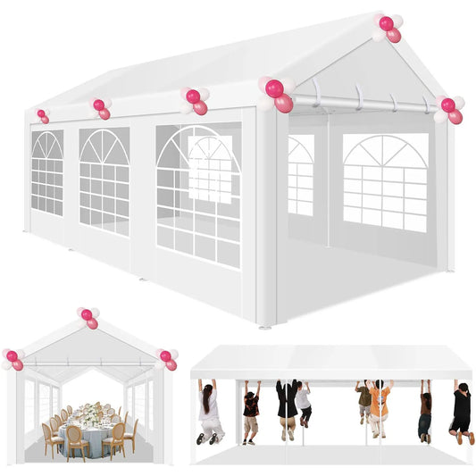 10x20ft Heavy Duty Party Tent Canopy Waterproof Wedding Event Tent