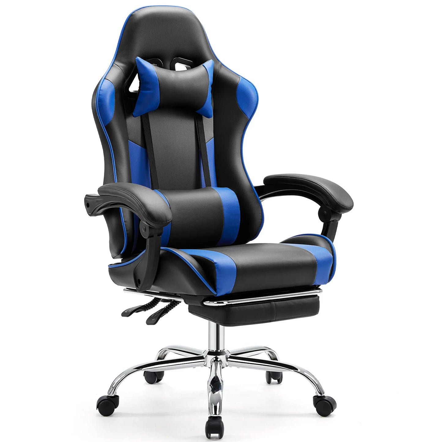Ljustra Ergonomic Gaming Chair Adjustable Swivel PU Leather Headrest Support