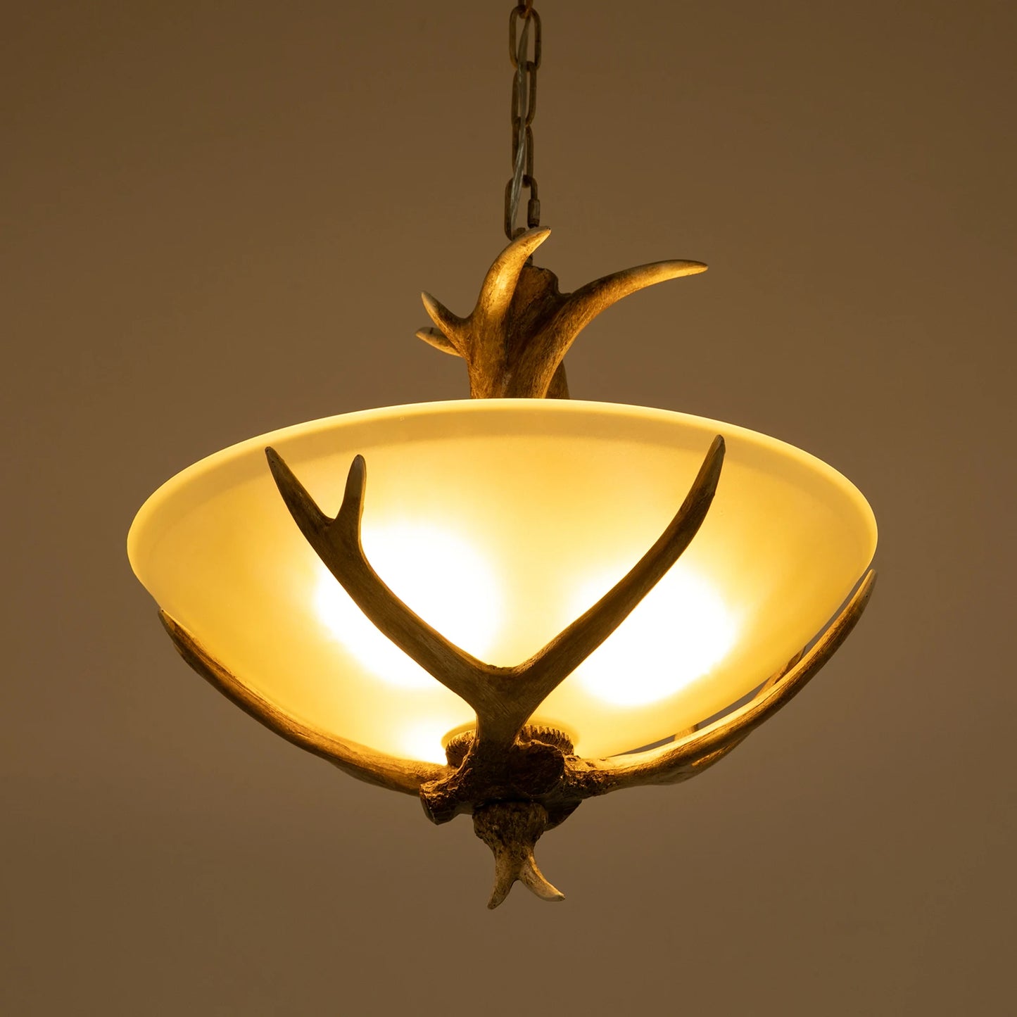 Vintage Antler Pendant Lamp Rustic Ceiling Light Adjustable Height