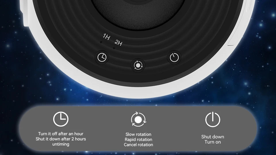 Night Light Galaxy Projector 360° Starry Sky Lamp for Kids Bedroom