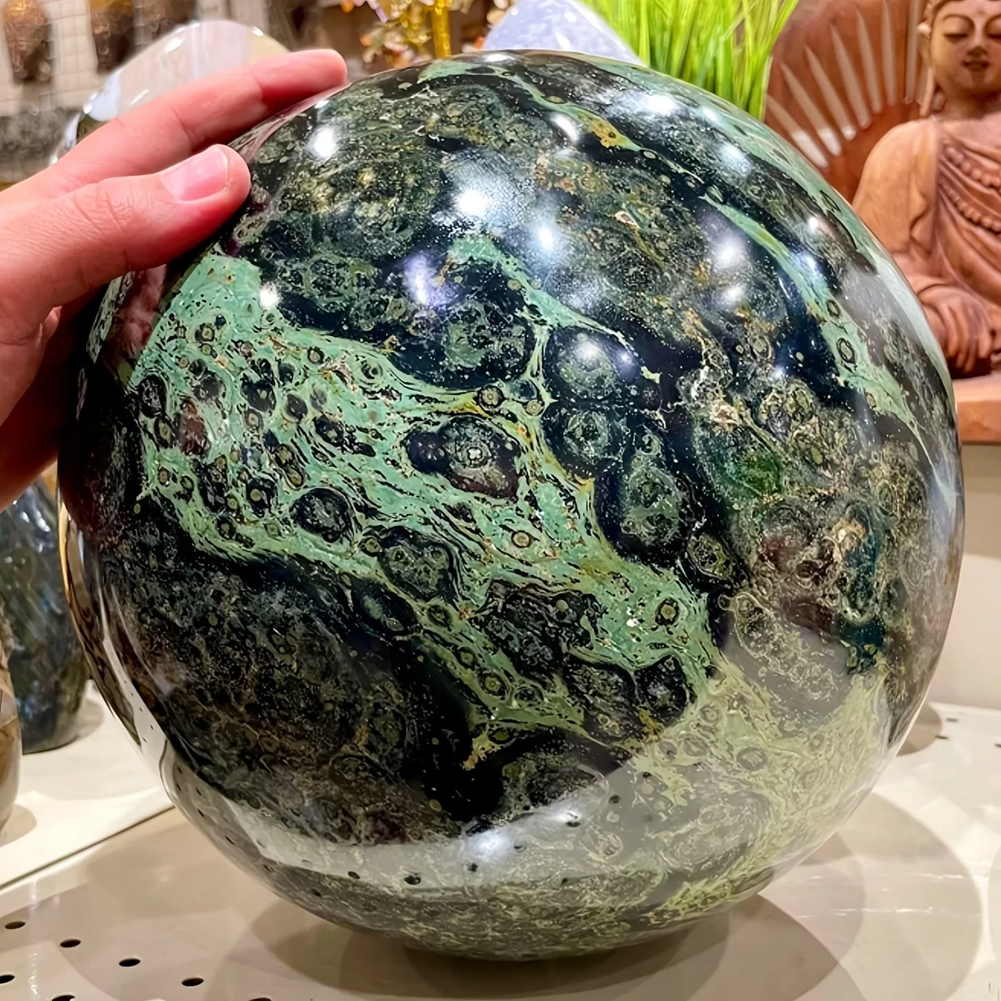 Large Kambaba Jasper Sphere Polished Stone Ball Home Decor Reiki Gift