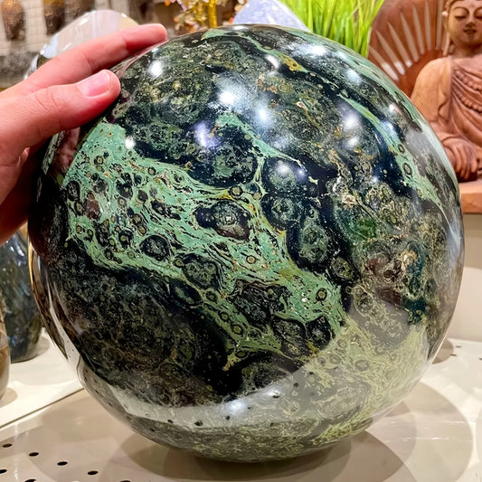 Large Kambaba Jasper Sphere Polished Stone Ball Home Decor Reiki Gift