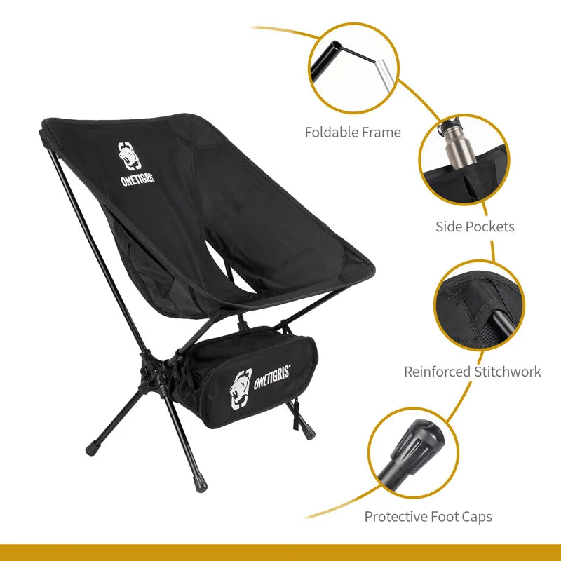 Ljustra Portable Camping Chair Folding Lightweight Outdoor Chair