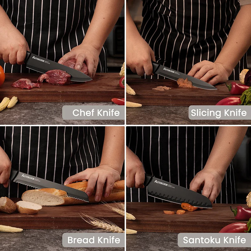 Ljustra Astercook Kitchen Knife Set 15 Pieces with Built-in Sharpener