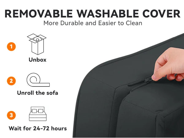 Ljustra Convertible Folding Sofa Bed Sleeper Chair Modern Living Room