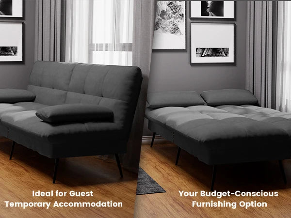 Ljustra Convertible Futon Sofa Bed Modern Adjustable Backrest Living Room