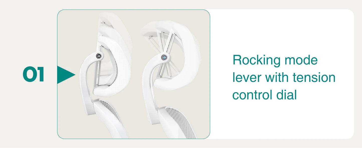 Ergonomic Office Computer Desk Chair Adjustable Lumbar Support Home Office