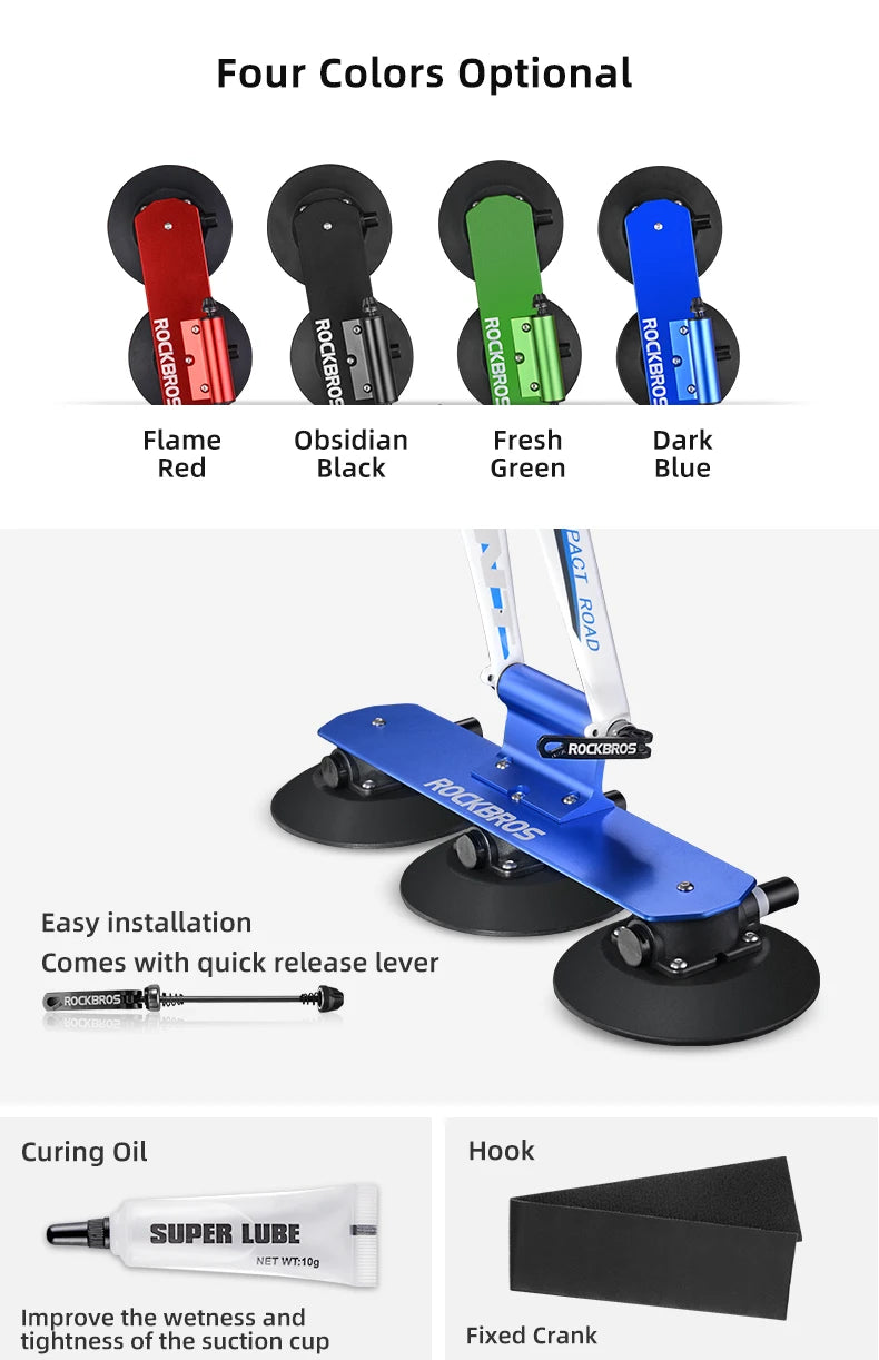 Ljustra Bicycle Car Rack Carrier Suction Cup Quick Install Roof Top Rack