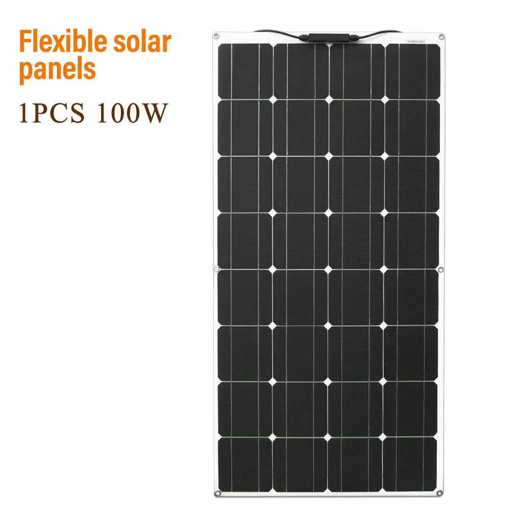 100 Watt Flexible Solar Panel Monocrystalline 12V 24V Battery Charger