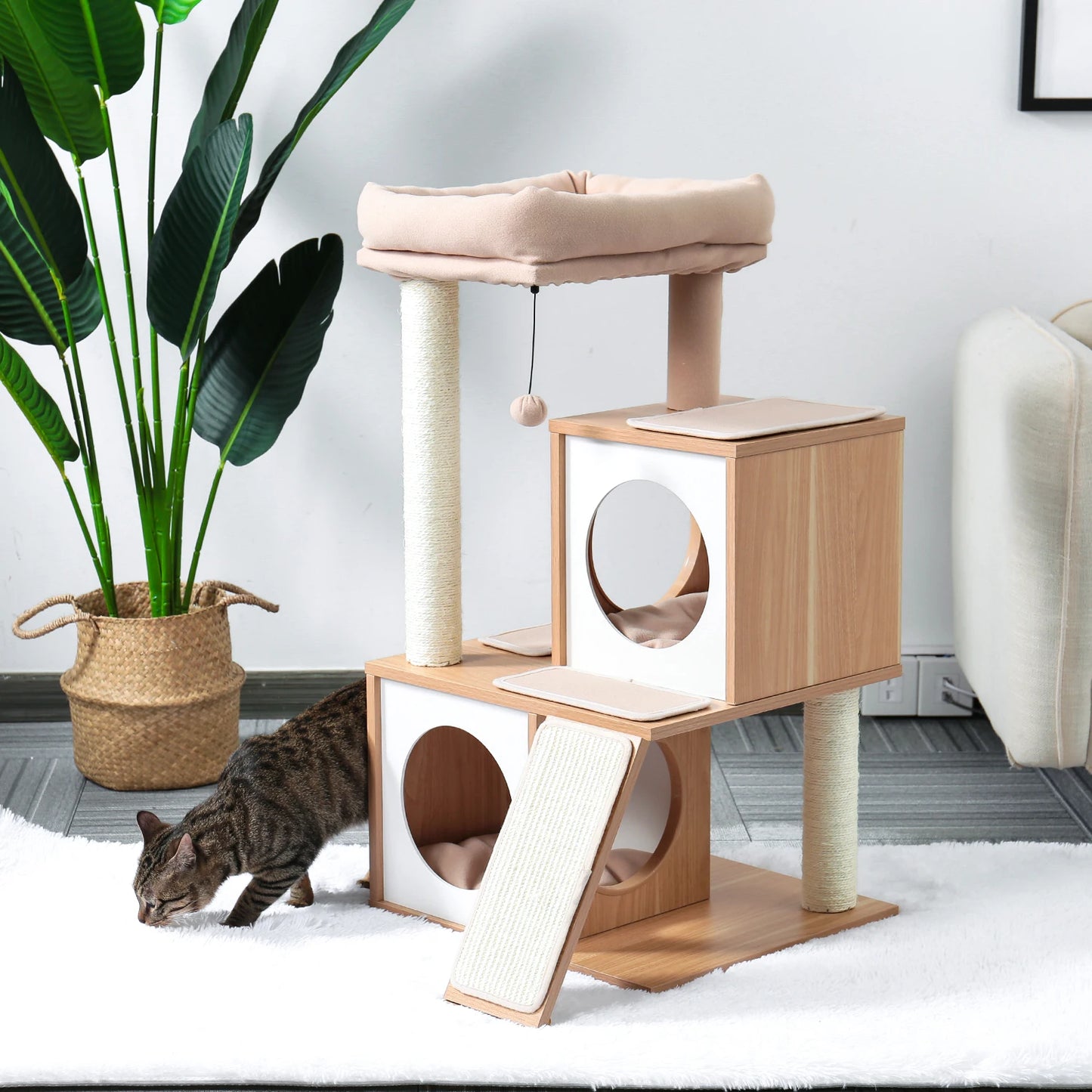 Pet Cat Tree Tower Condo Scratching Post Activity House for Cats