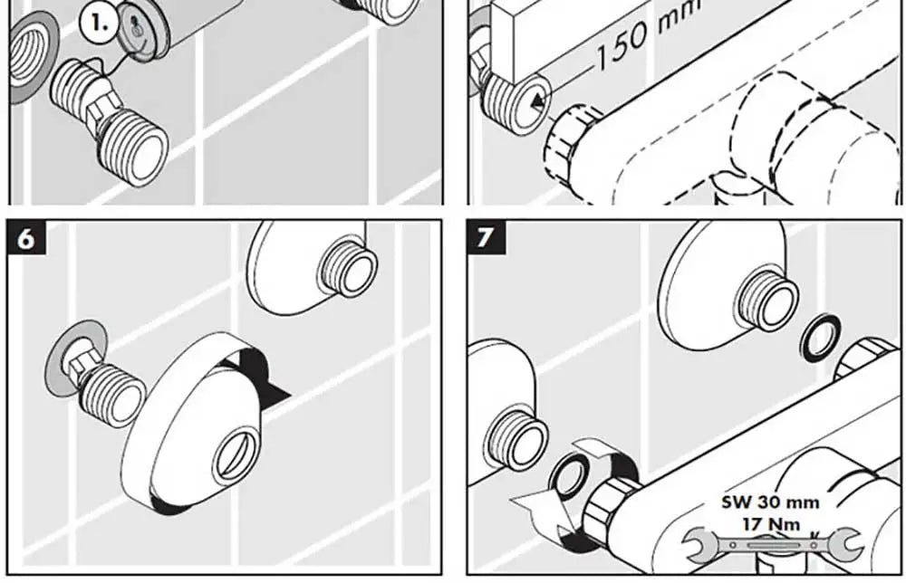 Black Digital Display Thermostatic Shower Faucet Rainfall Mixer Tap