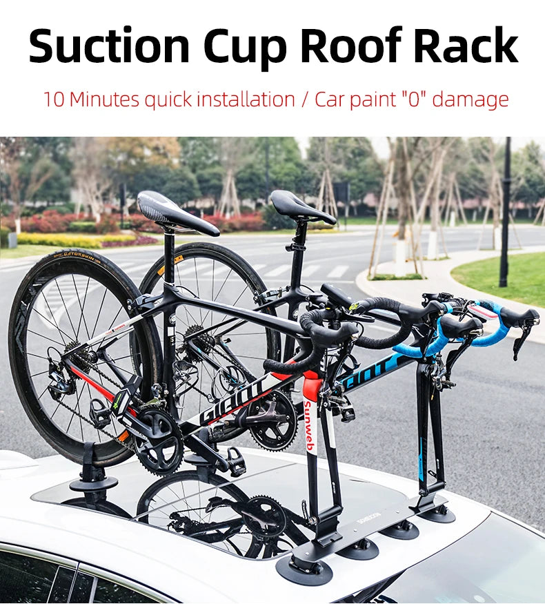 Ljustra Bicycle Car Rack Carrier Suction Cup Quick Install Roof Top Rack