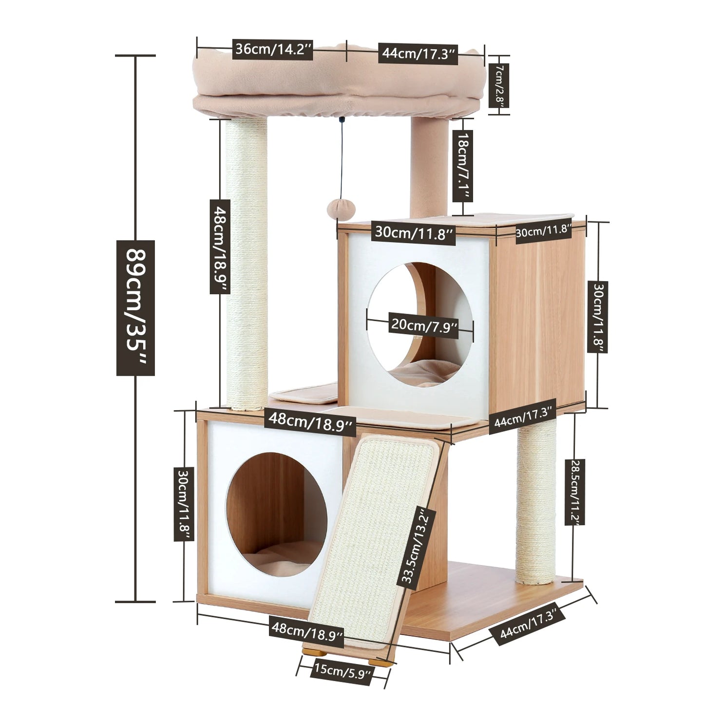 Pet Cat Tree Tower Condo Scratching Post Activity House for Cats