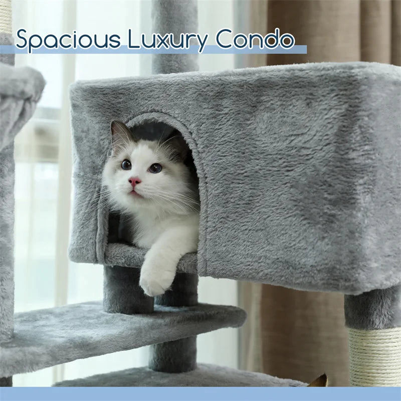 Pet Cat Tree Tower Condo Scratching Post Activity House for Cats