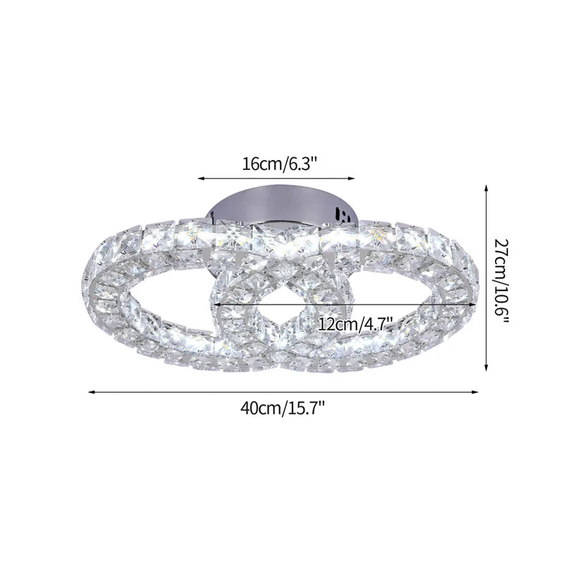 K9 Crystal LED Ceiling Light Modern Chandelier Indoor Lighting Fixture