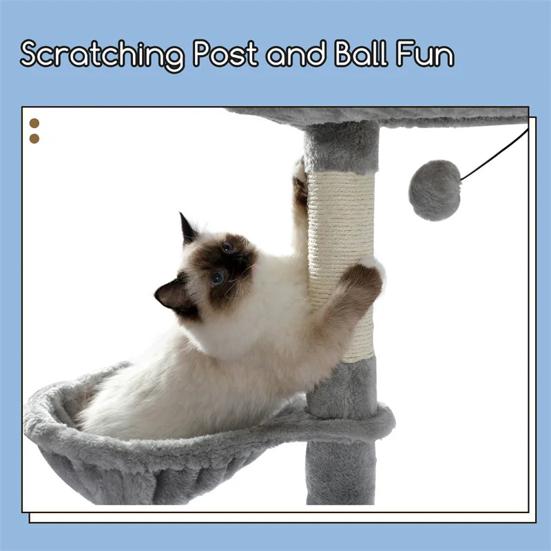 Pet Cat Tree Tower Condo Scratching Post Activity House for Cats