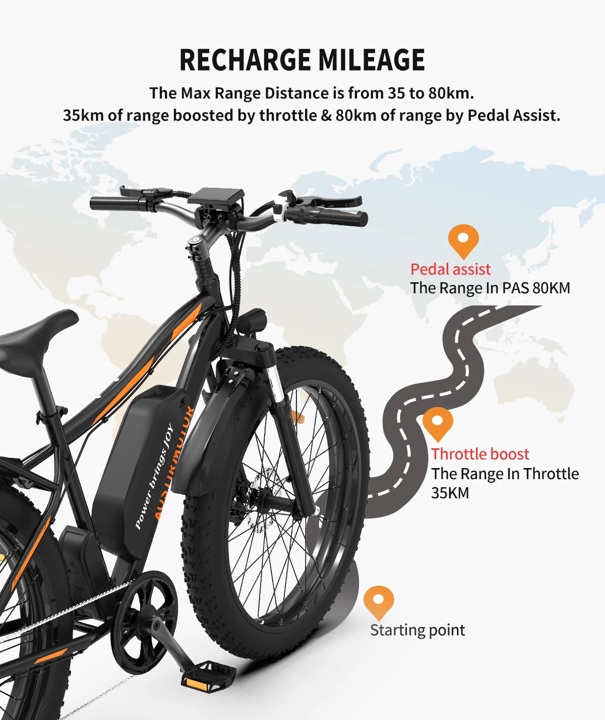 Ljustra Electric Mountain Bike 750W Motor 48V 13Ah Lithium Battery