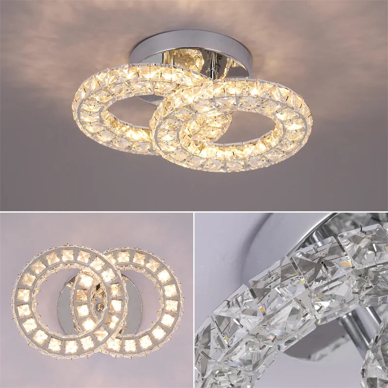 K9 Crystal LED Ceiling Light Modern Chandelier Indoor Lighting Fixture