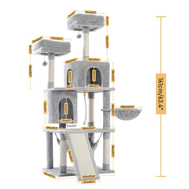 Luxury Cat Climbing Frame Multi-Layer Scratching Post Playground
