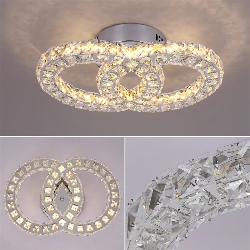 K9 Crystal LED Ceiling Light Modern Chandelier Indoor Lighting Fixture