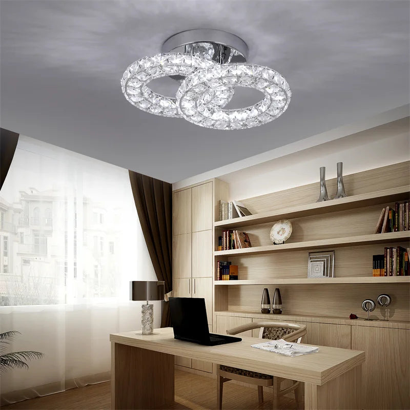 K9 Crystal LED Ceiling Light Modern Chandelier Indoor Lighting Fixture