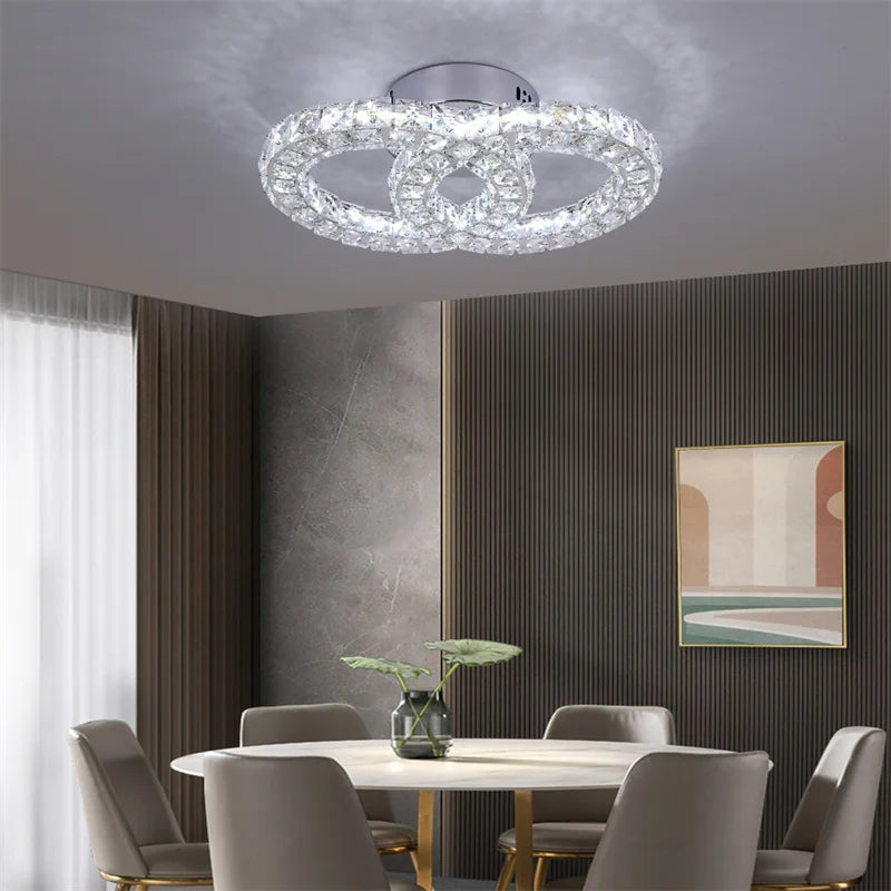 K9 Crystal LED Ceiling Light Modern Chandelier Indoor Lighting Fixture