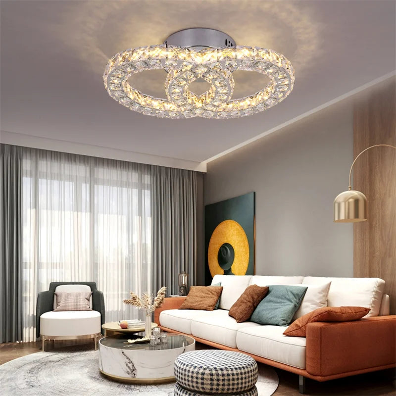 K9 Crystal LED Ceiling Light Modern Chandelier Indoor Lighting Fixture
