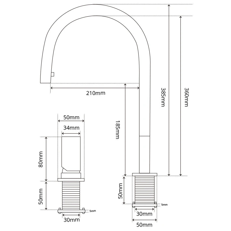 Pull Down Kitchen Sink Faucet Brushed Gunmetal Single Handle Brass Sprayer