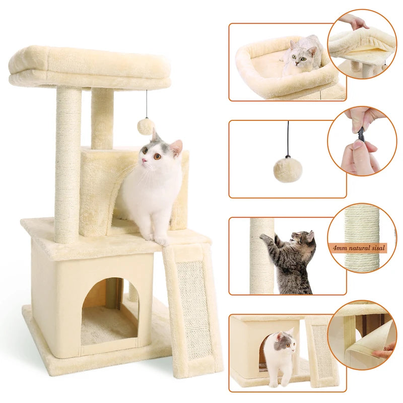 Pet Cat Tree Tower Condo Scratching Post Activity House for Cats