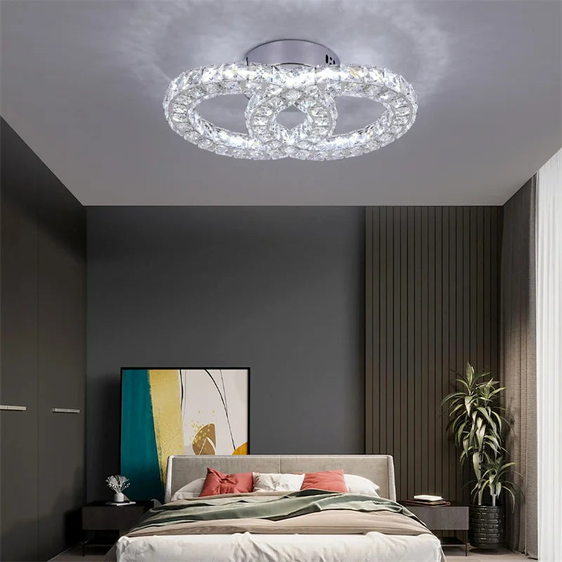 K9 Crystal LED Ceiling Light Modern Chandelier Indoor Lighting Fixture