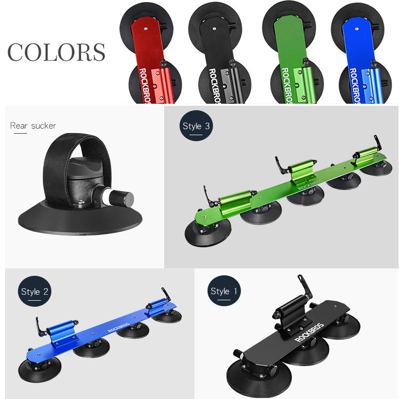 Ljustra Bicycle Car Rack Carrier Suction Cup Quick Install Roof Top Rack