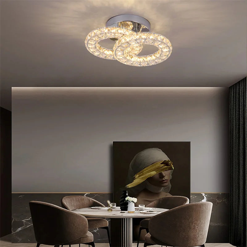 K9 Crystal LED Ceiling Light Modern Chandelier Indoor Lighting Fixture