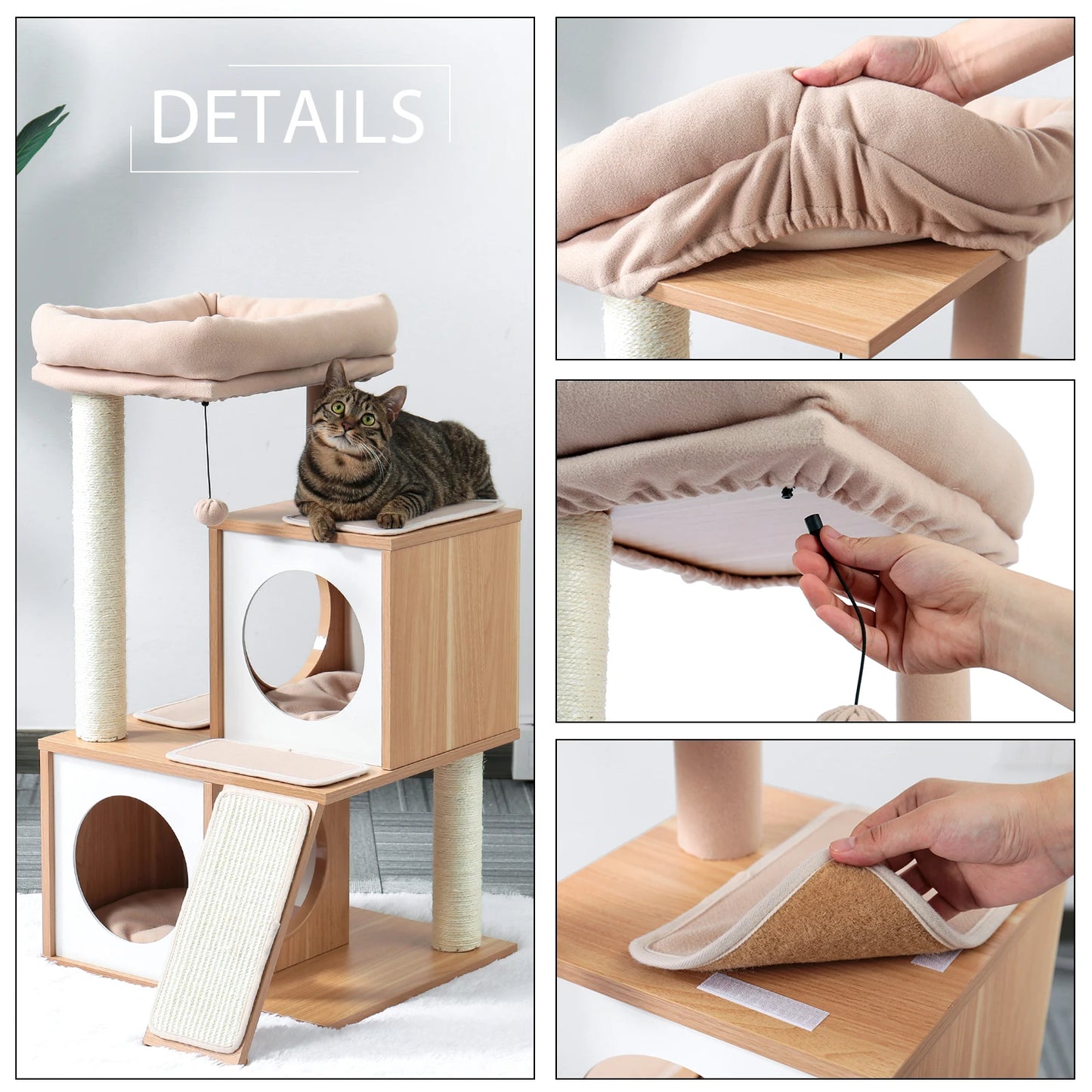 Pet Cat Tree Tower Condo Scratching Post Activity House for Cats