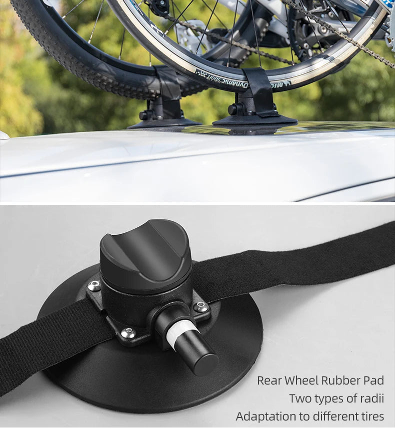 Ljustra Bicycle Car Rack Carrier Suction Cup Quick Install Roof Top Rack