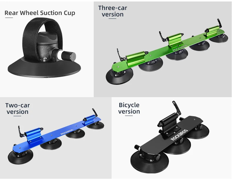 Ljustra Bicycle Car Rack Carrier Suction Cup Quick Install Roof Top Rack