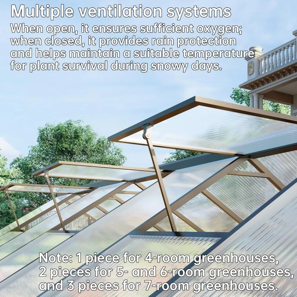 CQZY 8x10 FT Greenhouse Outdoor Durable Weather-Resistant Modern Design