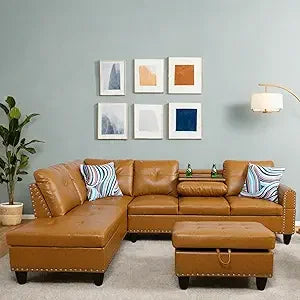 Ljustra Modular Sectional Sofa 4 Seat Convertible Couch Living Room