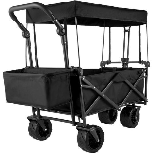 Ljustra Folding Wagon Cart Collapsible All-Terrain Beach Utility Cart