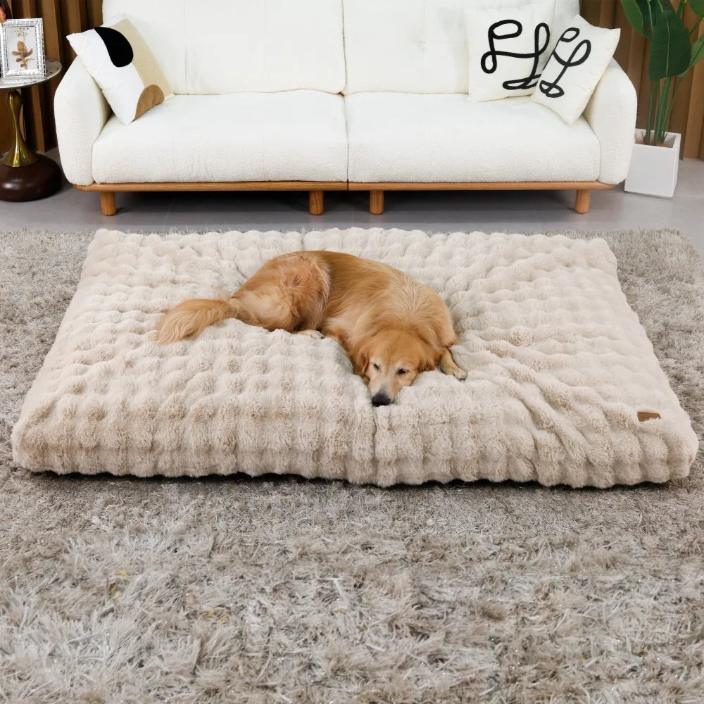 Ultra Plush Dog Bed Soft Pet Cushion Washable Mattress for Large Dogs