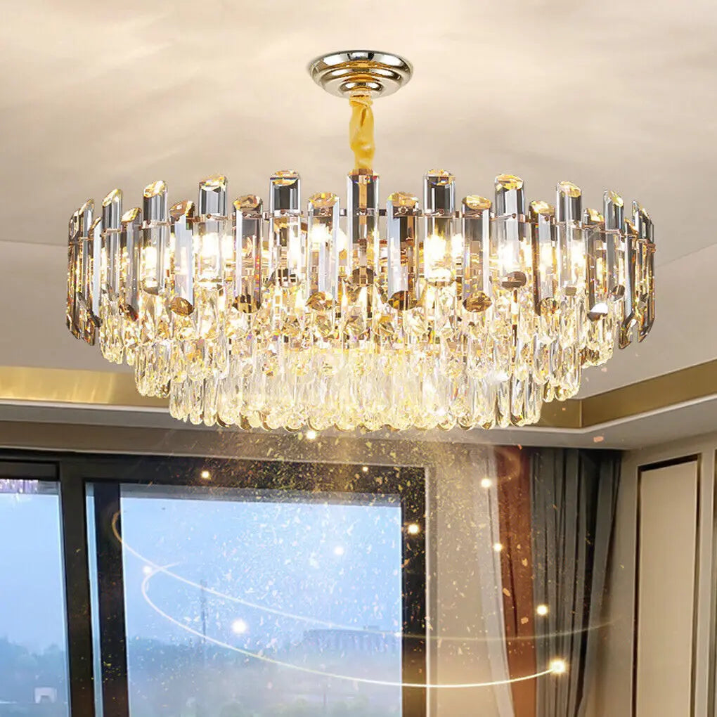 Ljustra Crystal Chandelier 80cm Pendant Light Super Bright Home Hotel
