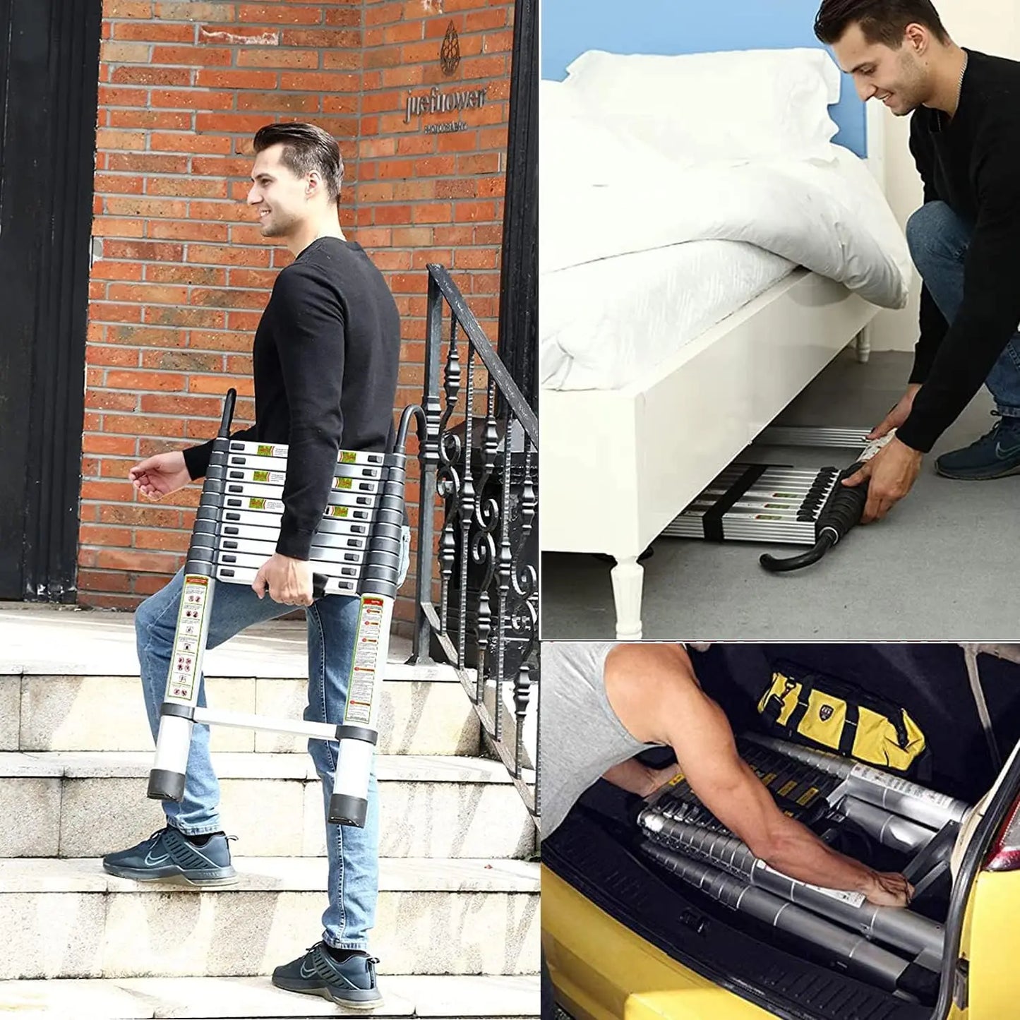 Ljustra Multi-Purpose Telescopic Ladder 3.2-6.2M Heavy Duty Portable