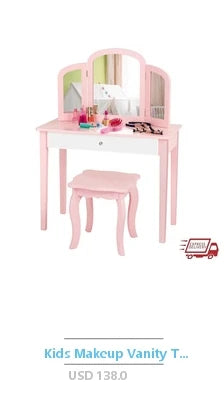Light Makeup Vanity Table with Adjustable Brightness Mirror Storage