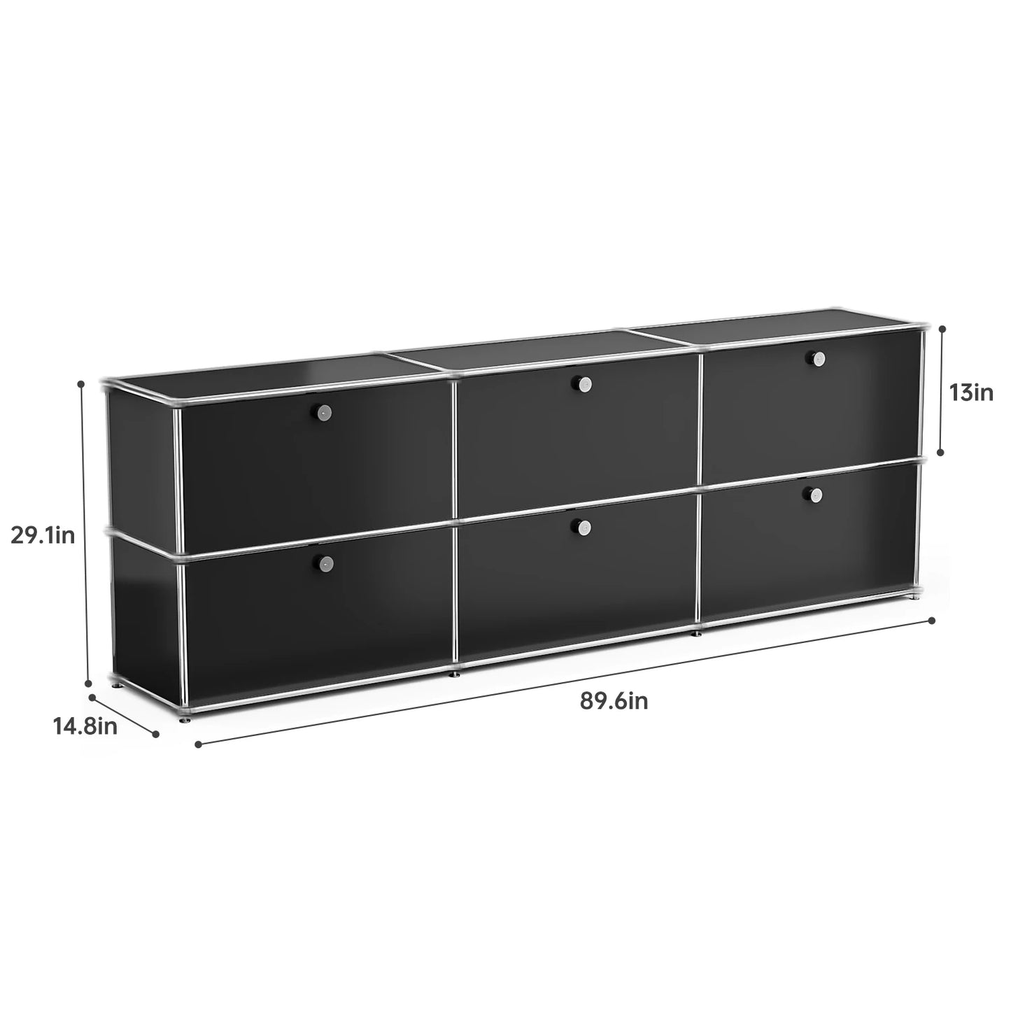 Modular Stainless Steel TV Cabinet Storage Shelf Living Room Furniture