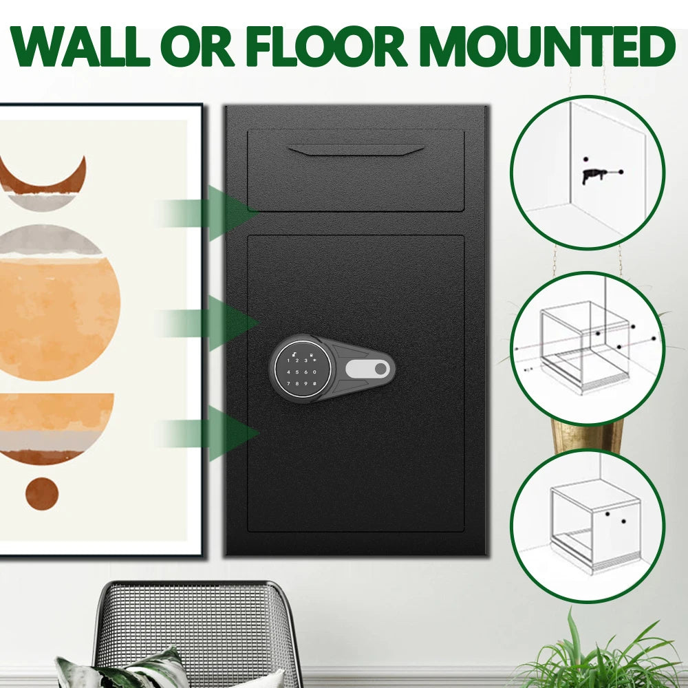 Quick Access Electronic Gun Safe for Home with Alarm and Pistol Pockets