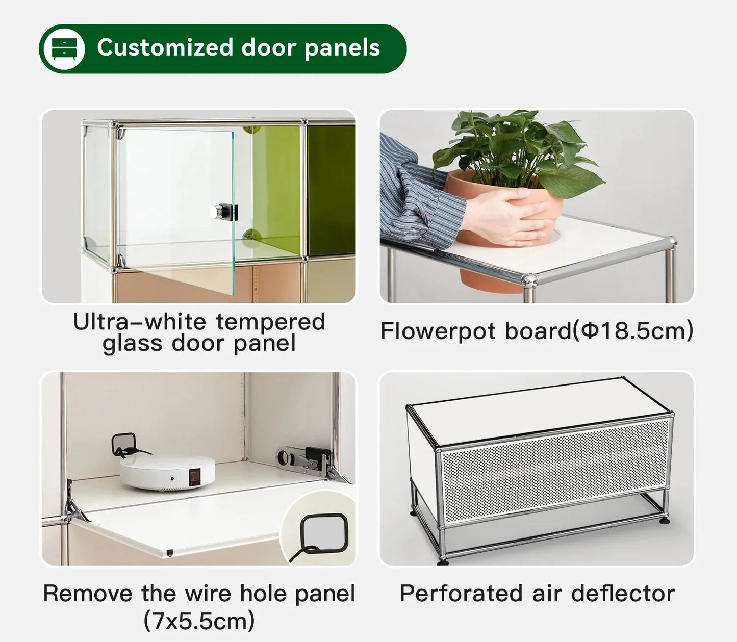 Ljustra Metal Corner TV Stand Storage Cabinet for Living Room Furniture