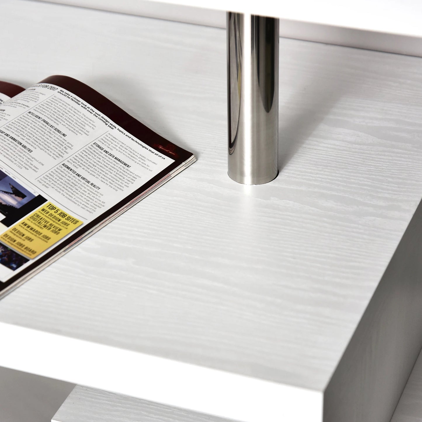 Ljustra Hollow Core Hobby Desk Corner Rotating Shelf Computer Table