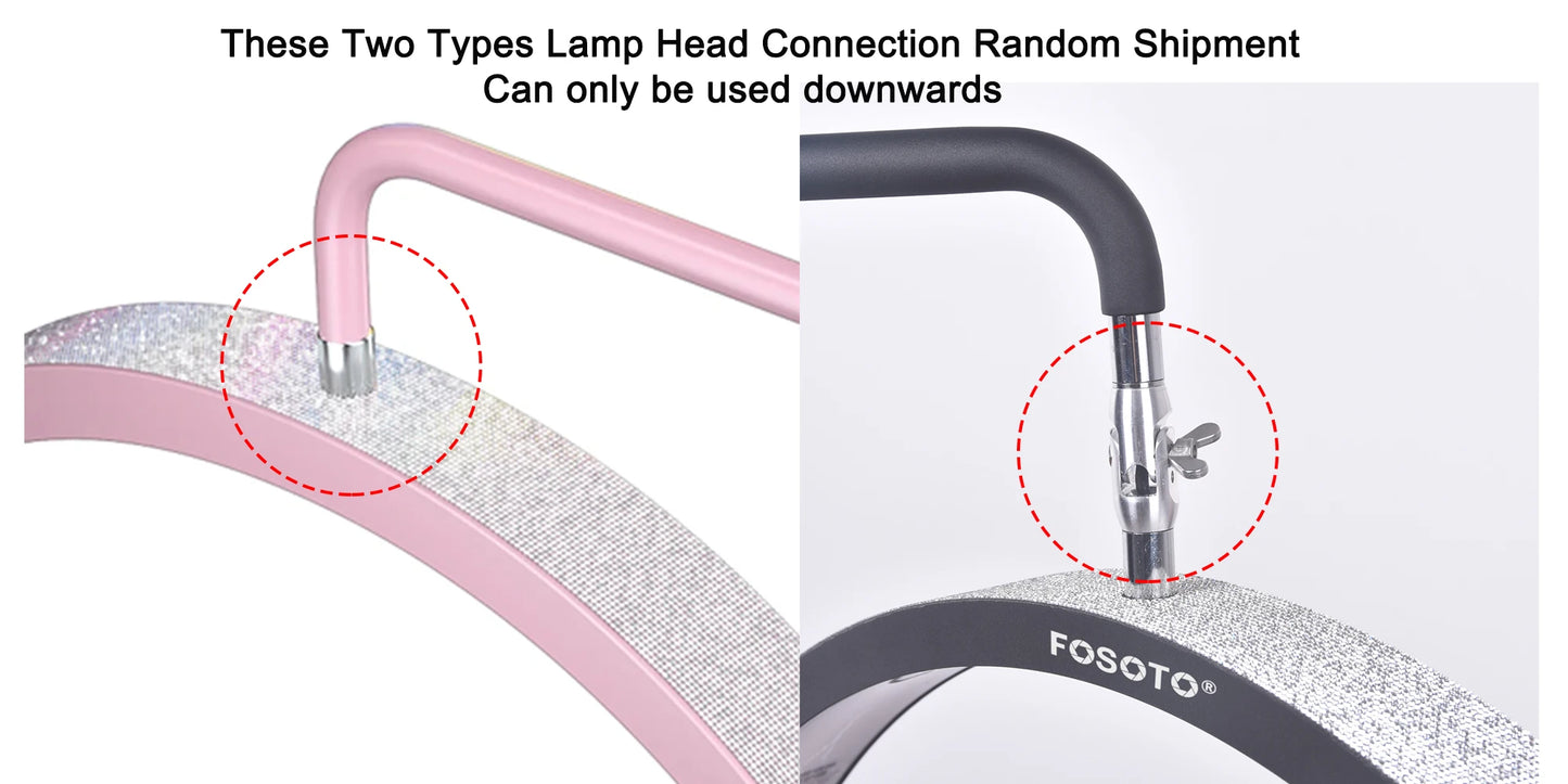 Fosoto Half-moon LED Video Light for Beauty Salon Tattoo Eyelash Work